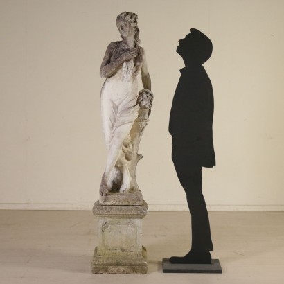 antigüedades, estatuas, estatuas antiguas, estatuas antiguas, estatuas italianas antiguas, estatua antigua, estatua neoclásica, estatua del siglo XX, estatua que representa el otoño.