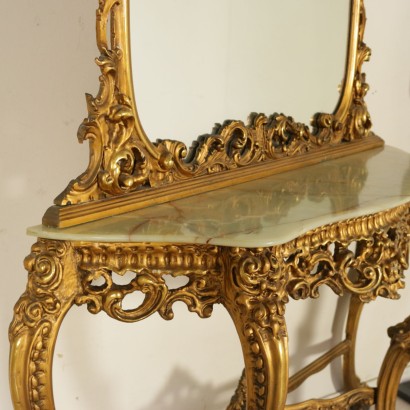 antiguo, consola, consola antigua, consola antigua, consola italiana antigua, consola antigua, consola neoclásica, consola del siglo XIX, consola con espejo.