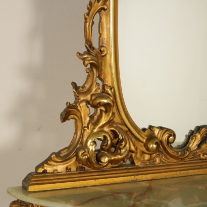 antiguo, consola, consola antigua, consola antigua, consola italiana antigua, consola antigua, consola neoclásica, consola del siglo XIX, consola con espejo.