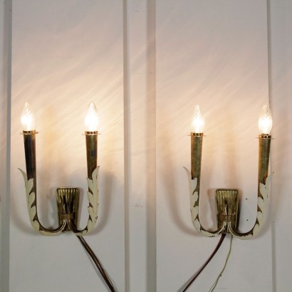 arte moderno, antigüedades de diseño moderno, lámpara de pared, lámpara de pared de arte moderno, lámpara de pared antigüedades moderna, lámpara de pared italiano, lámpara de pared de la vendimia, 40-50 años lámpara de pared, lámpara de pared de 40-50 años de diseño, un par de lámparas de pared.