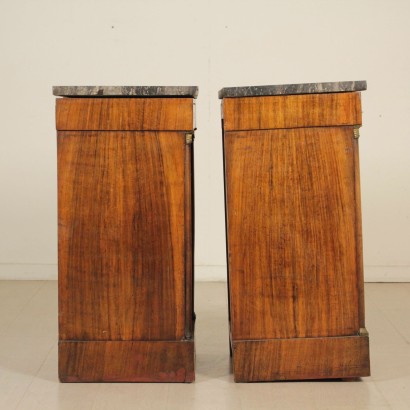 Coppia di Comodini Impero-fianco