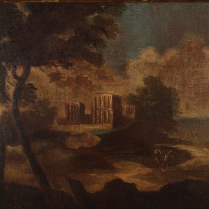 Paesaggio con Edifici e Figure-particolare