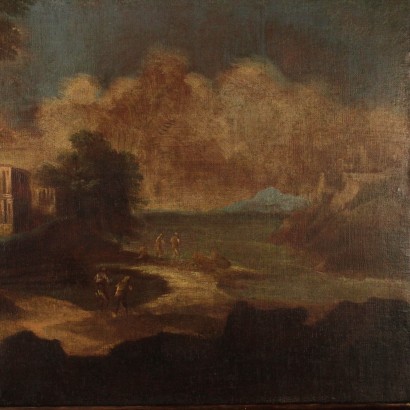 Paesaggio con Edifici e Figure-particolare