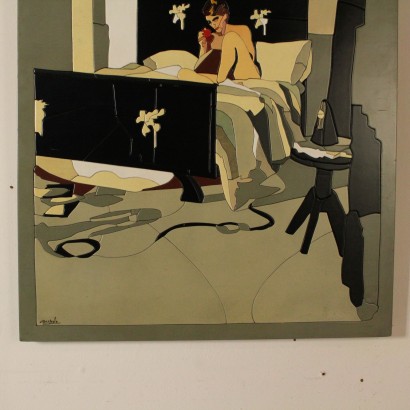 Opera di Ugo Nespolo-particolare