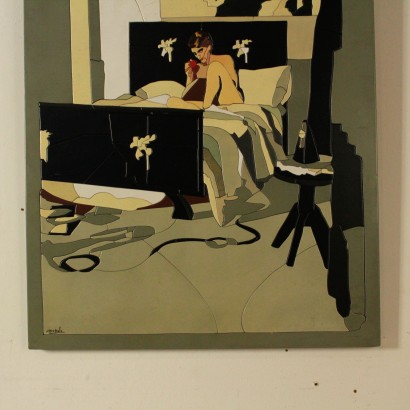 Opera di Ugo Nespolo-particolare