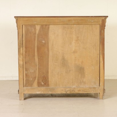 Pecho de cajones en madera de Nogal-back