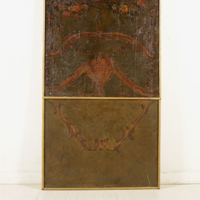 Elemento di Boiserie con decoro ad olio-particolare