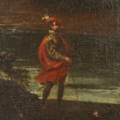 Paysage avec des personnages et des Bâtiments spéciaux