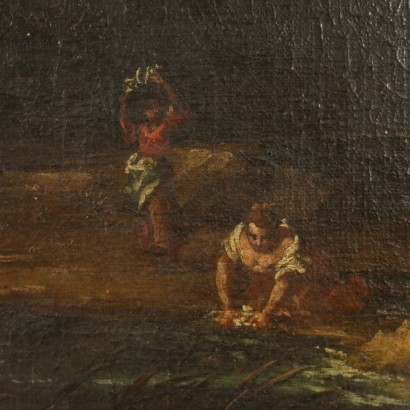 Paysage avec des personnages et des Bâtiments spéciaux