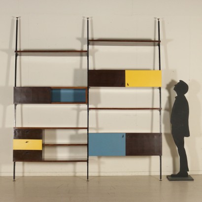 modernariato, modernariato di design, libreria, libreria modernariato, libreria di modernariato, libreria italiana, libreria vintage, libreria anni 60, libreria design anni 60.