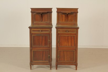 bottega del 900, liberty, comodini 900, comodini liberty, coppia di comodini.