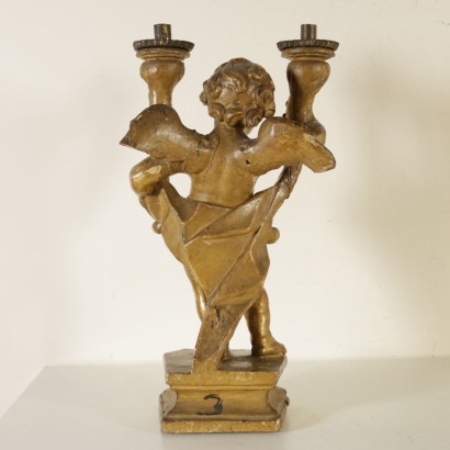 Torciere De Madera Tallada