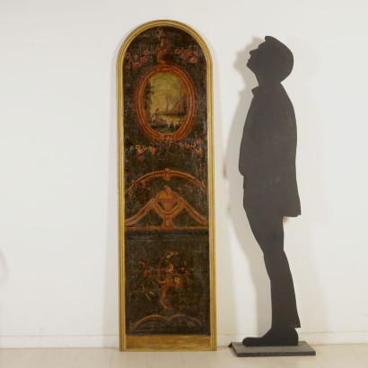 Elemento di Boiserie con decoro ad olio