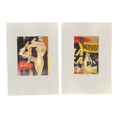 Due Litografie di Mimmo Rotella