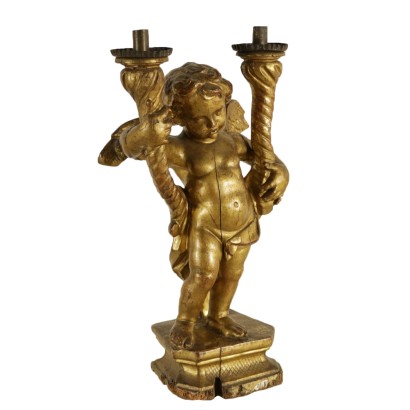 Torciere De Madera Tallada