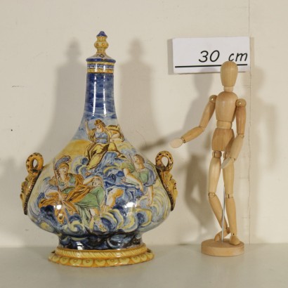 Antiquitäten, Vase, antike Vasen, antike Vase, antike italienische Vase, antike Vase, klassizistische Vase, Vase von 800-900, Keramikflasche.