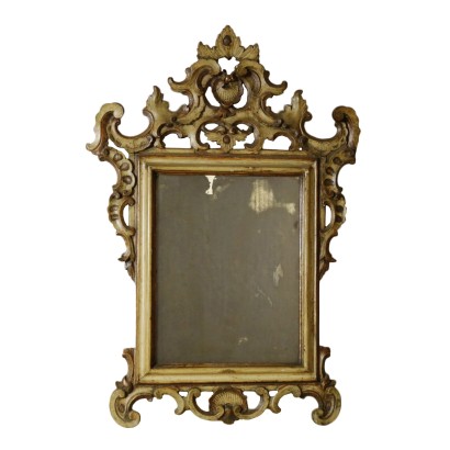 Mirror Lacquered Wood Manufactured in Italy Mid 1700s