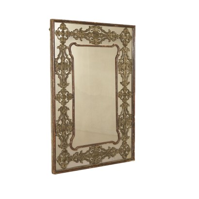 Espejo Antiguo De Madera