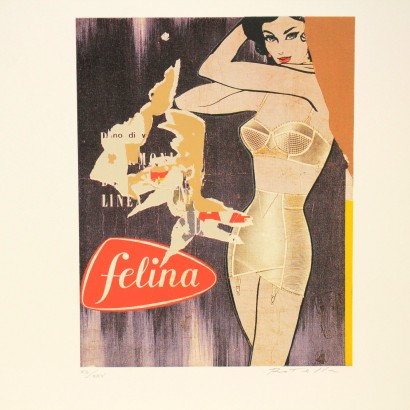Due Litografie di Mimmo Rotella-particolare