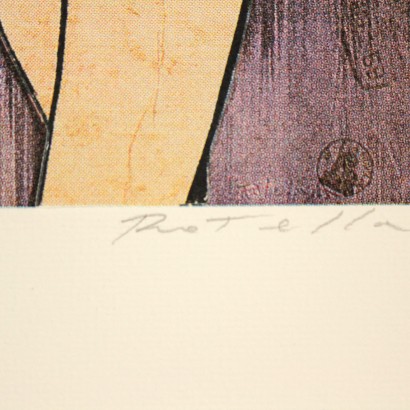 Due Litografie di Mimmo Rotella-particolare