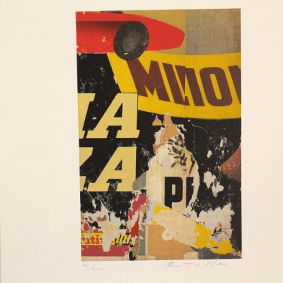 Due Litografie di Mimmo Rotella-particolare