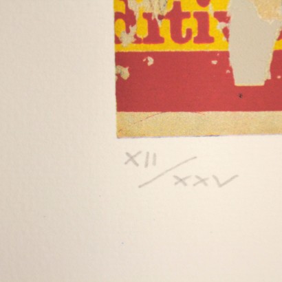 Due Litografie di Mimmo Rotella-particolare