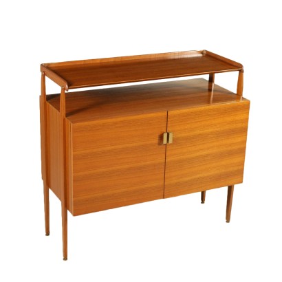 Cupboard Mahogany Veneer Vintage Manufactured in Italy 1950s