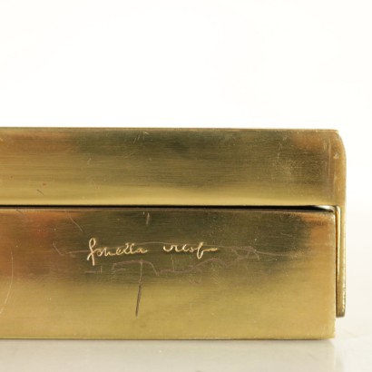 moderne antike, moderne design antiquitäten, box, moderne antike box, moderne antike box, italienische box, vintage box, box, moderne antike box, moderne antike box, italienische box, vintage box, 60er box, 60er design box 60-70er box, 60er-70er Jahre Designbox, Gabriella Crespi Box, Messingbox.