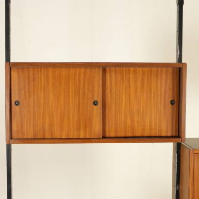 moderne Antiquitäten, modernes Design Antiquitäten, Bücherregal, modernes antikes Bücherregal, modernes antikes Bücherregal, italienisches Bücherregal, Vintage Bücherregal, 1950er-60er Bücherregal, 50er-60er Design Bücherregal, Bücherregal mit verstellbaren Positionselementen.