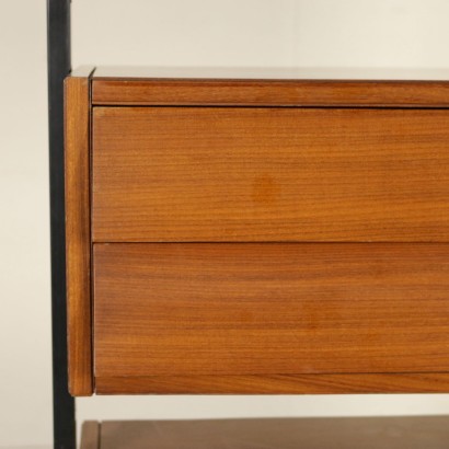 moderne Antiquitäten, modernes Design Antiquitäten, Bücherregal, modernes antikes Bücherregal, modernes antikes Bücherregal, italienisches Bücherregal, Vintage Bücherregal, 1950er-60er Bücherregal, 50er-60er Design Bücherregal, Bücherregal mit verstellbaren Positionselementen.