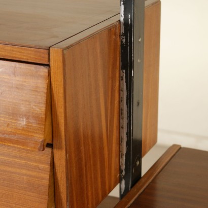 moderne Antiquitäten, modernes Design Antiquitäten, Bücherregal, modernes antikes Bücherregal, modernes antikes Bücherregal, italienisches Bücherregal, Vintage Bücherregal, 1950er-60er Bücherregal, 50er-60er Design Bücherregal, Bücherregal mit verstellbaren Positionselementen.