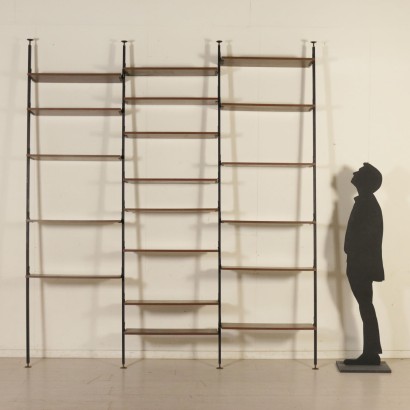 moderne Antiquitäten, modernes Design Antiquitäten, Bücherregal, modernes antikes Bücherregal, modernes antikes Bücherregal, italienisches Bücherregal, Vintage Bücherregal, 50-60er Bücherregal, 50-60er Design Bücherregal, Deckenbücherregal.