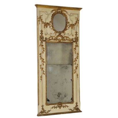 Elégant Glace de Cheminée Bois decoré Italie Troisième quart '700