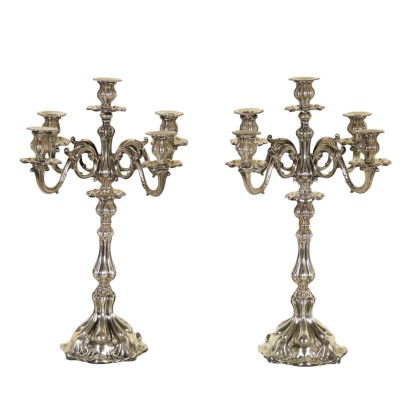 Par de Candelabros de Plata