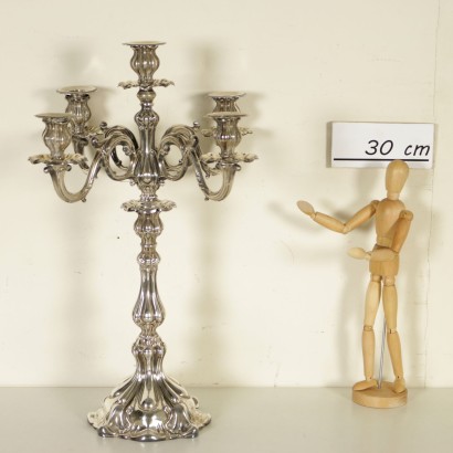 antiguo, objeto, objeto antiguo, objeto antiguo, objeto italiano antiguo, objeto antiguo, objeto neoclásico, objeto del siglo XX, par de candelabros de plata.