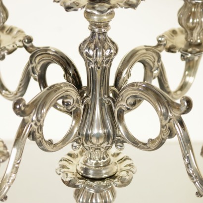 antiguo, objeto, objeto antiguo, objeto antiguo, objeto italiano antiguo, objeto antiguo, objeto neoclásico, objeto del siglo XX, par de candelabros de plata.