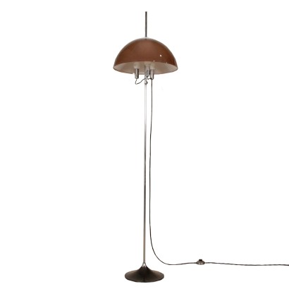 Lampadaire Stilux Métal chromé Méthacrylate Italie Années 60