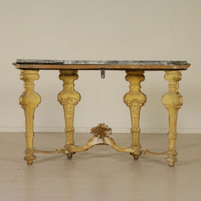 antiguo, consola, consola antigua, consola antigua, consola italiana antigua, consola antigua, consola neoclásica, consola del siglo XVIII, consola dorada, consola dorada con mármol, consola Luis XIV.