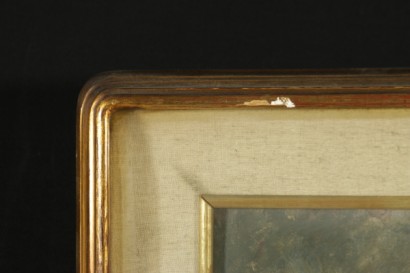 Paesaggio di Vittorio Agostino Castagneto-particolare\