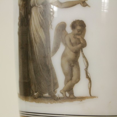 Vase aus Glas Lattimo-insbesondere
