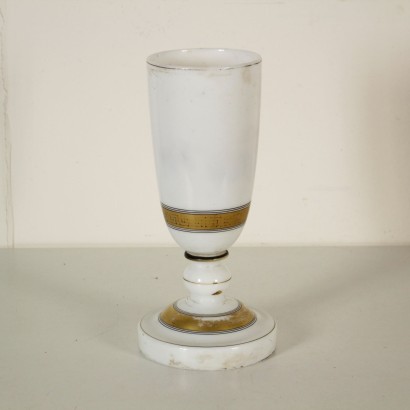 Vase aus Glas Lattimo