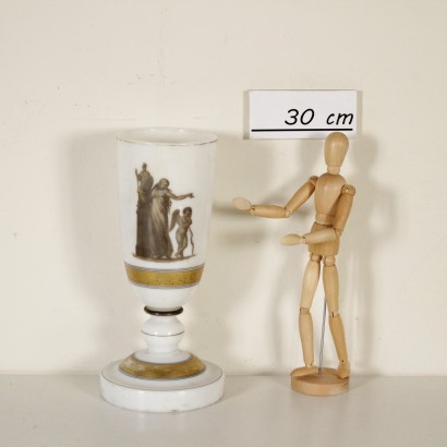 Vase aus Glas Lattimo