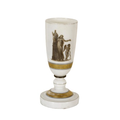 Vase aus Glas Lattimo