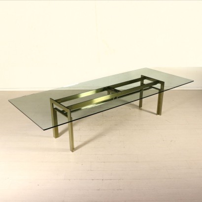 Table Paolo Scarpa Cristal Acier Vintage Italie Années 60-70