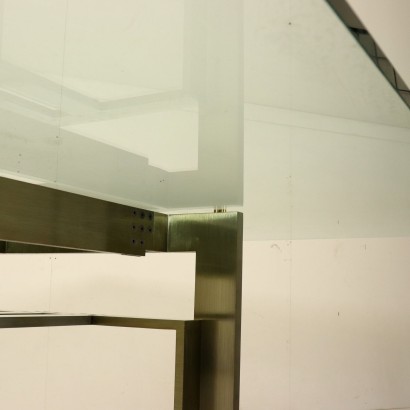 Table Paolo Scarpa Cristal Acier Vintage Italie Années 60-70