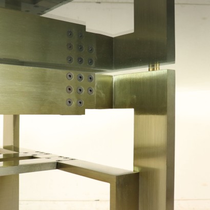 Table Paolo Scarpa Cristal Acier Vintage Italie Années 60-70