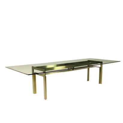 Table Paolo Scarpa Cristal Acier Vintage Italie Années 60-70