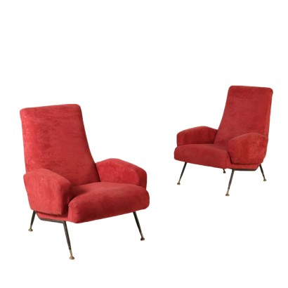 moderne Antiquitäten, moderne Design-Antiquitäten, Sessel, moderne Antiquitäten-Sessel, moderne Antiquitäten-Sessel, italienischer Sessel, Vintage-Sessel, 50-60er-Sessel, 50-60er-Design-Sessel, Paar Sessel.