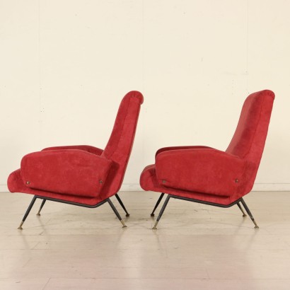 moderne Antiquitäten, moderne Design-Antiquitäten, Sessel, moderne Antiquitäten-Sessel, moderne Antiquitäten-Sessel, italienischer Sessel, Vintage-Sessel, 50-60er-Sessel, 50-60er-Design-Sessel, Paar Sessel.