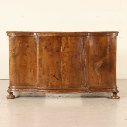 Pedestal Desk Walnut Veneto Italy First Half of 1700s